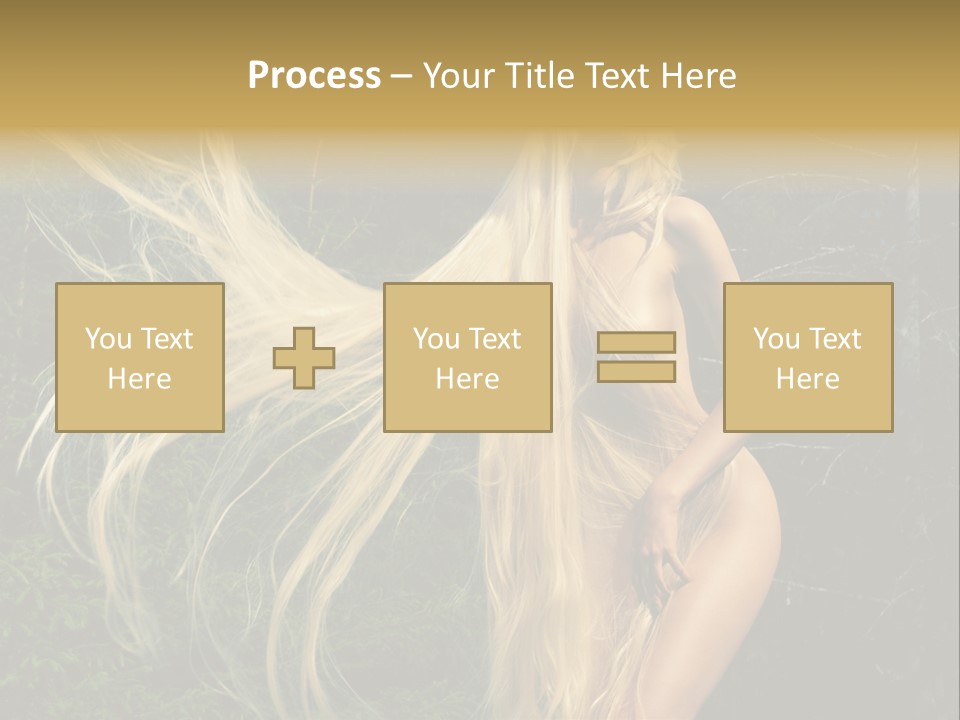 Freedom Hair Pretty PowerPoint Template