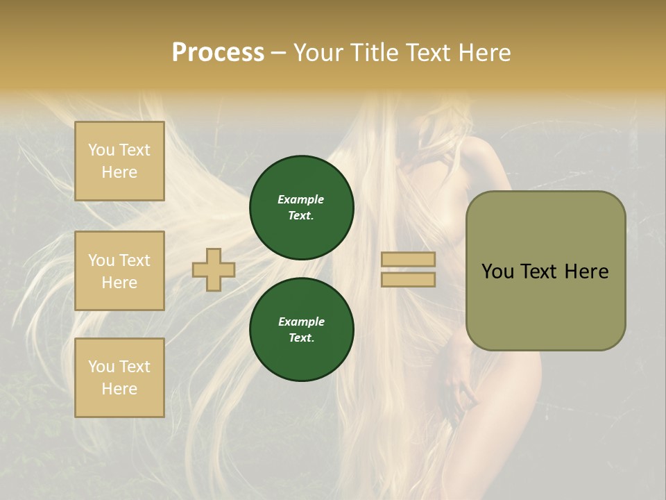 Freedom Hair Pretty PowerPoint Template