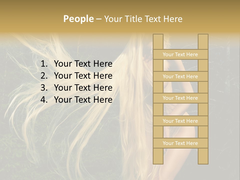 Freedom Hair Pretty PowerPoint Template