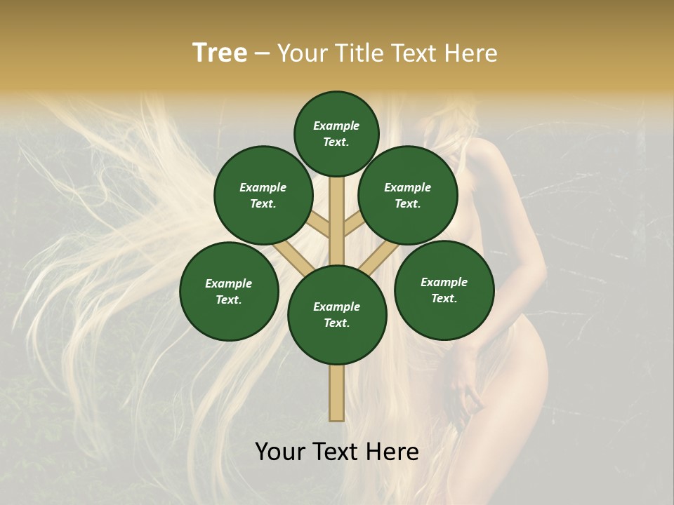 Freedom Hair Pretty PowerPoint Template
