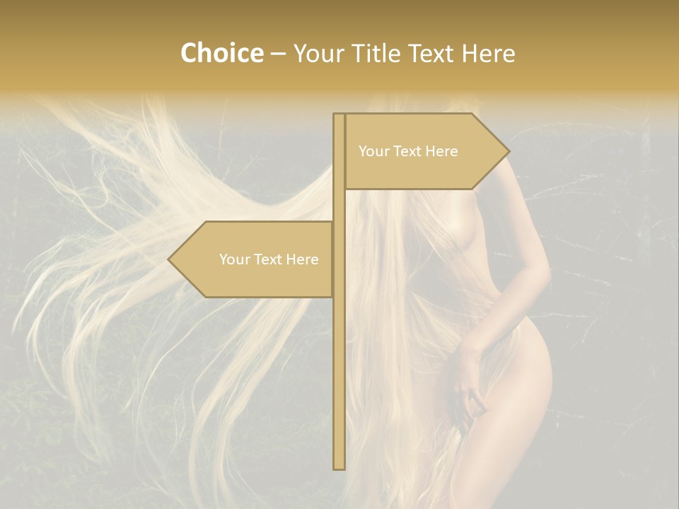 Freedom Hair Pretty PowerPoint Template