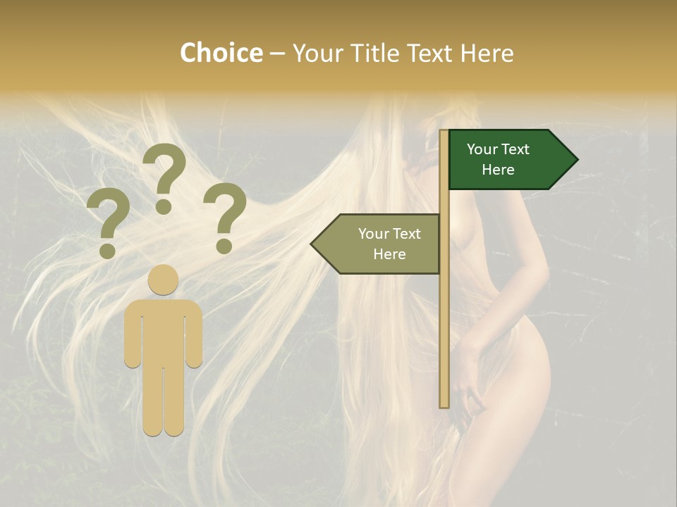 Freedom Hair Pretty PowerPoint Template