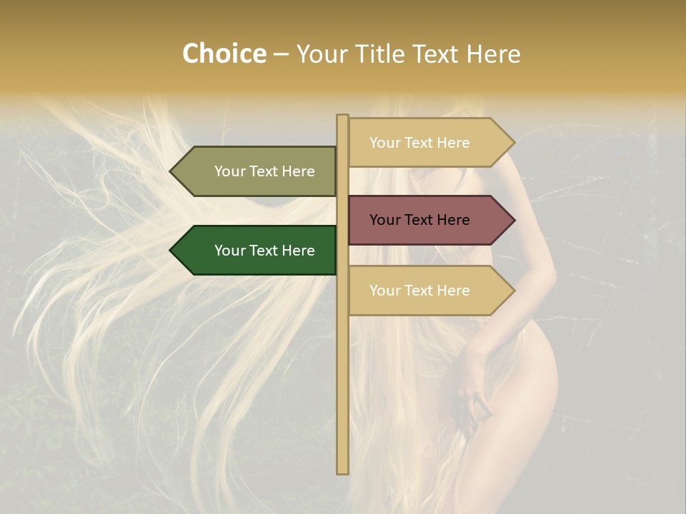Freedom Hair Pretty PowerPoint Template