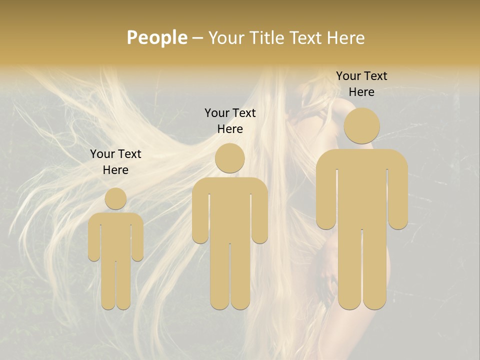 Freedom Hair Pretty PowerPoint Template