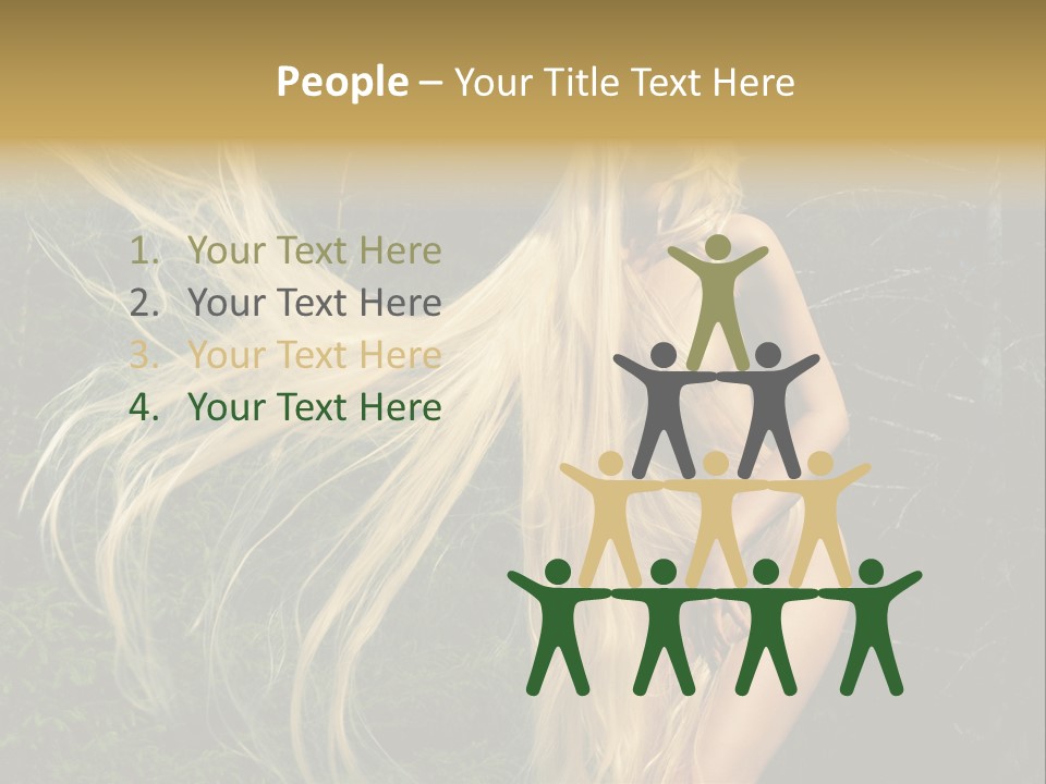 Freedom Hair Pretty PowerPoint Template