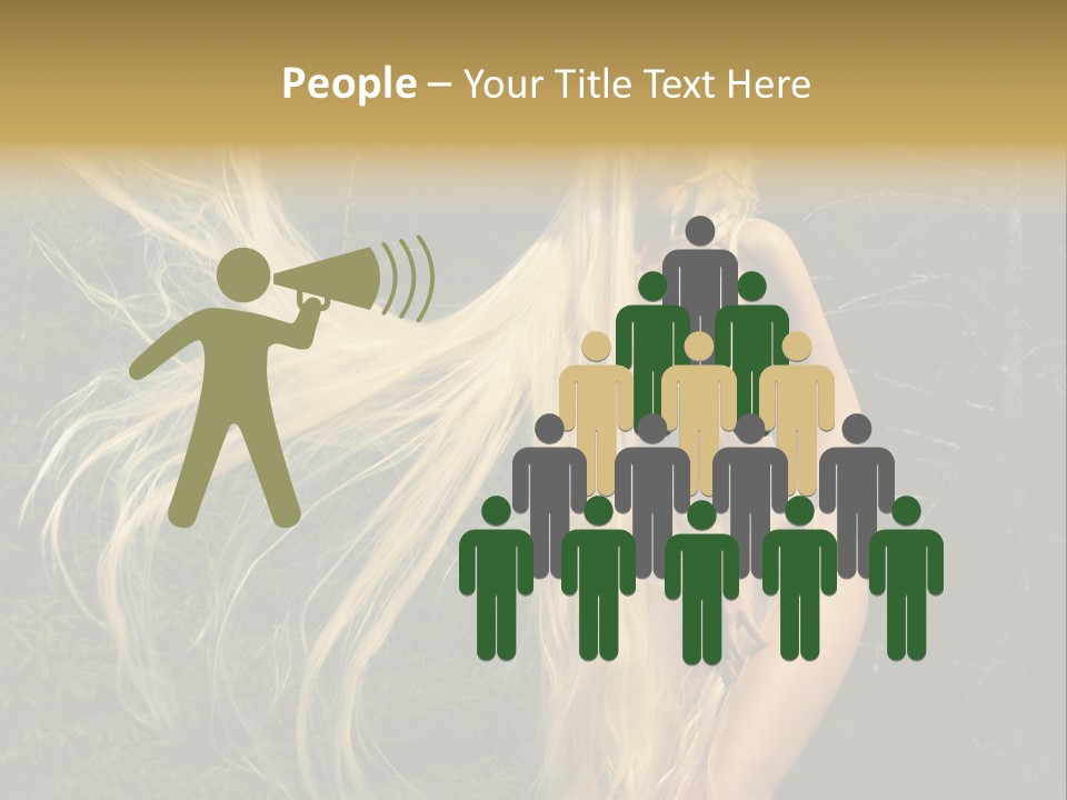 Freedom Hair Pretty PowerPoint Template