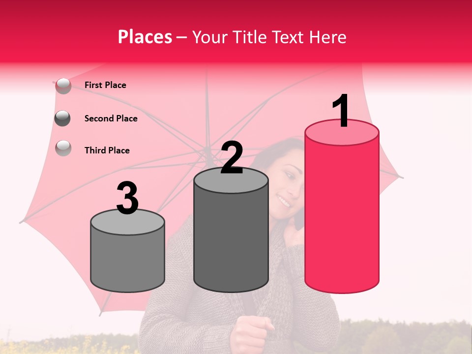 Red Happy Laughing PowerPoint Template