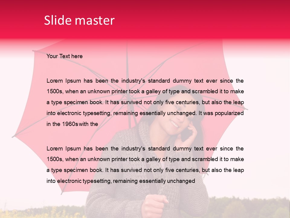 Red Happy Laughing PowerPoint Template