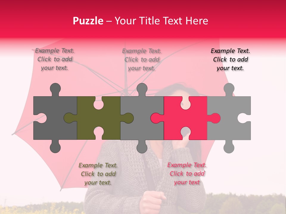 Red Happy Laughing PowerPoint Template