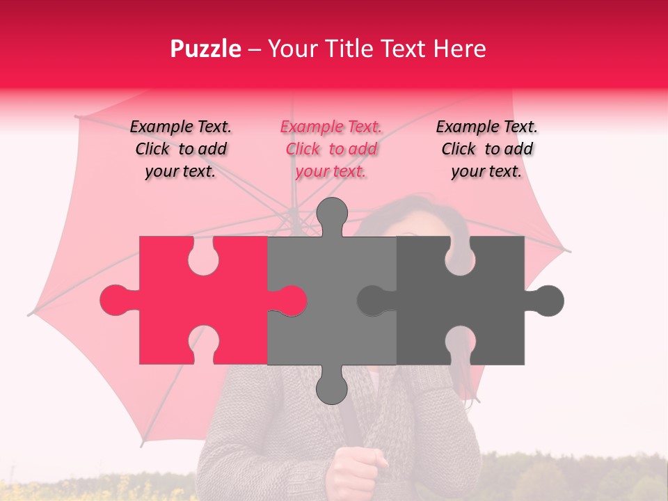 Red Happy Laughing PowerPoint Template