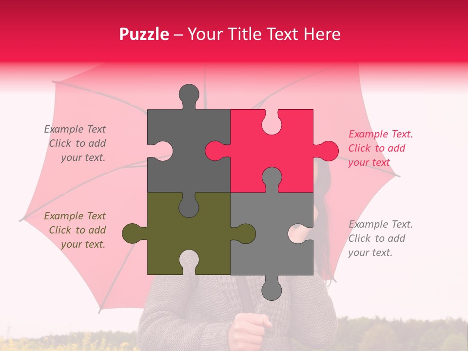 Red Happy Laughing PowerPoint Template