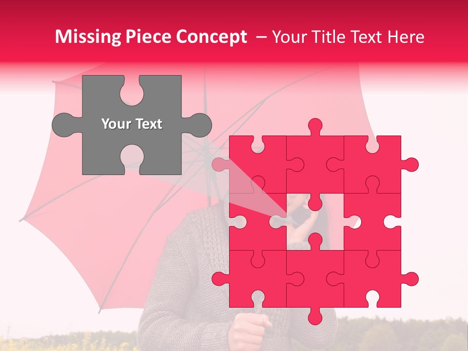 Red Happy Laughing PowerPoint Template