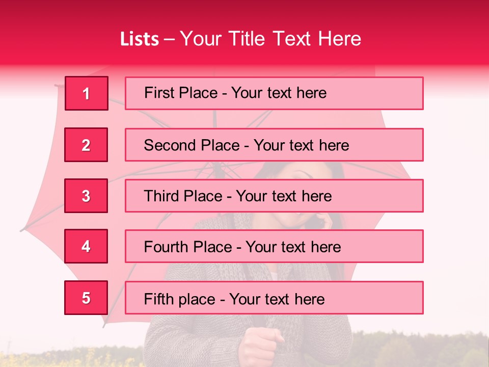 Red Happy Laughing PowerPoint Template
