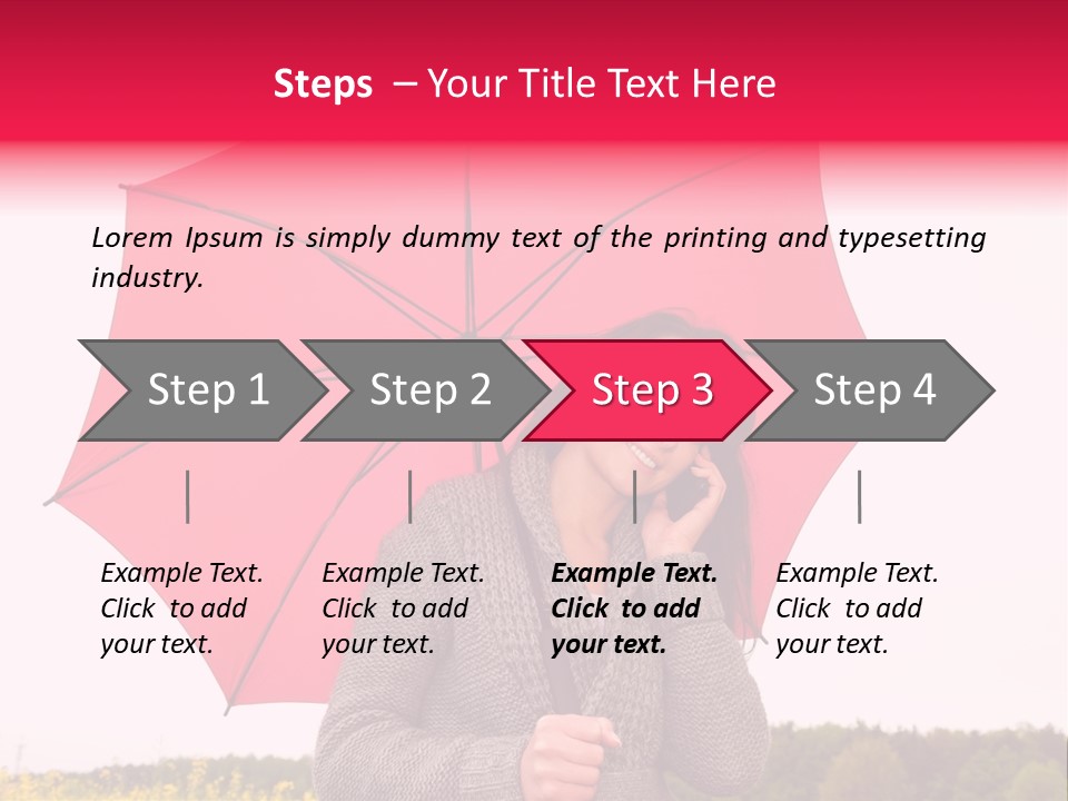 Red Happy Laughing PowerPoint Template
