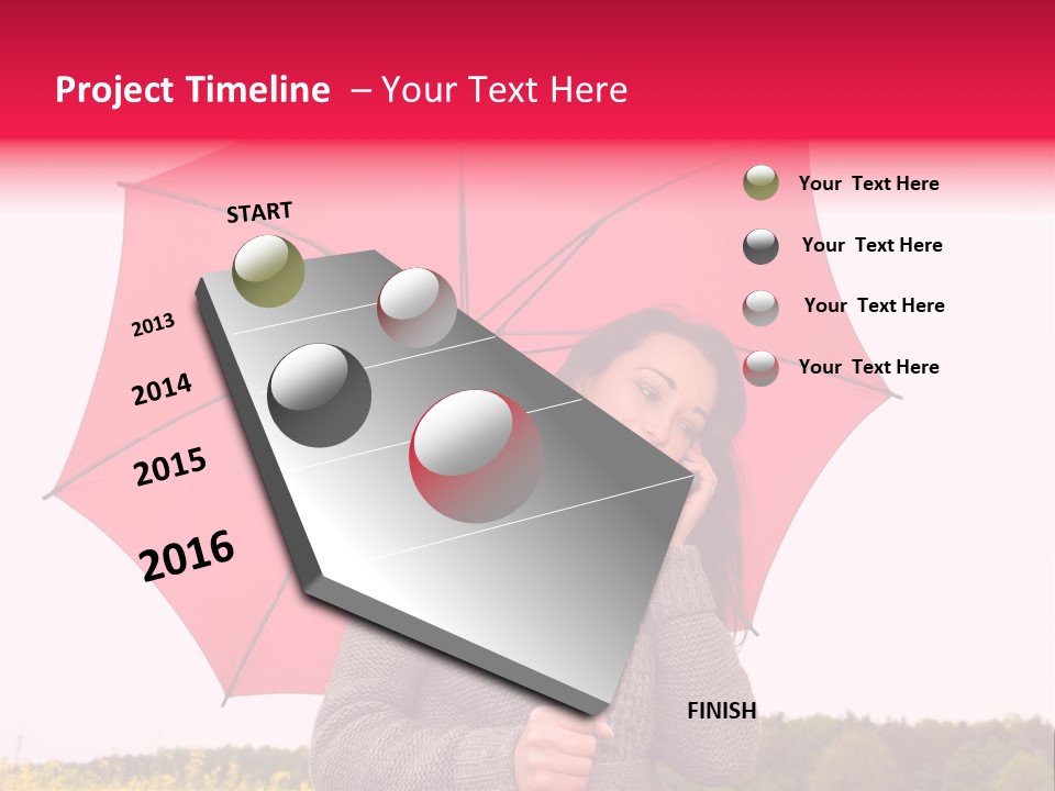 Red Happy Laughing PowerPoint Template