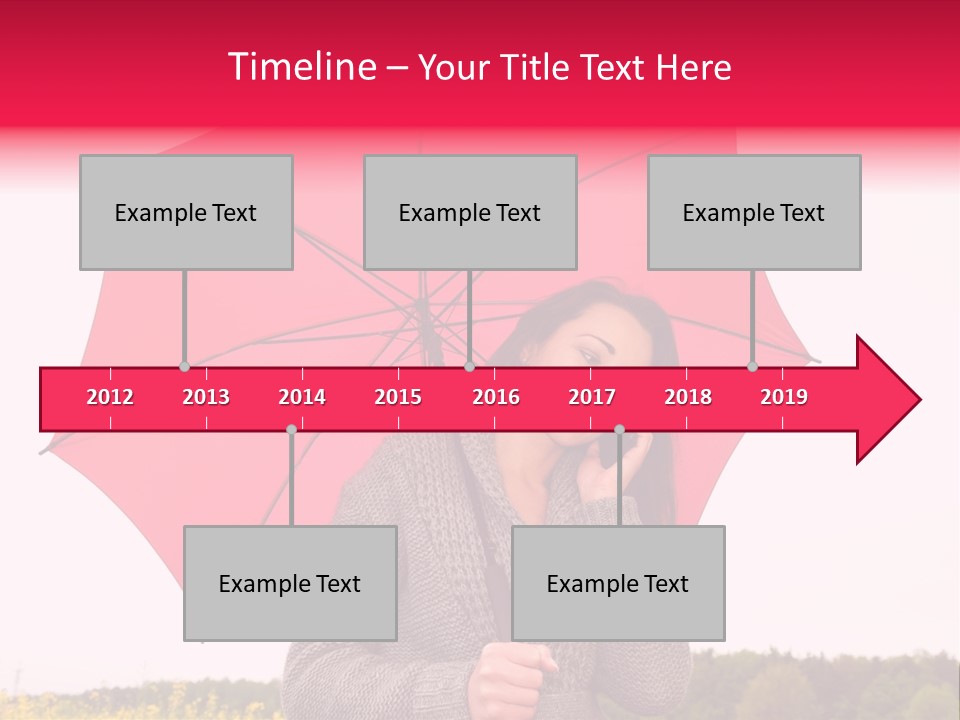 Red Happy Laughing PowerPoint Template