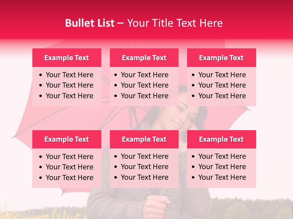 Red Happy Laughing PowerPoint Template