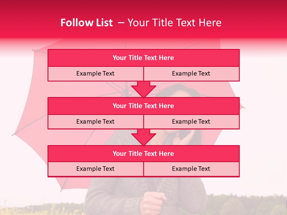 Red Happy Laughing PowerPoint Template