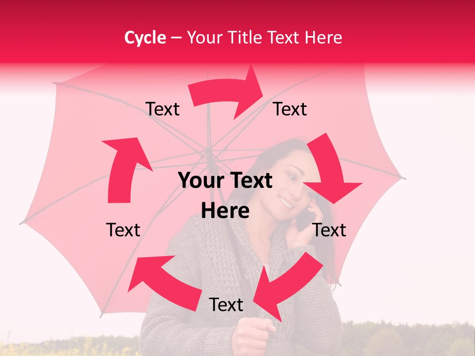 Red Happy Laughing PowerPoint Template