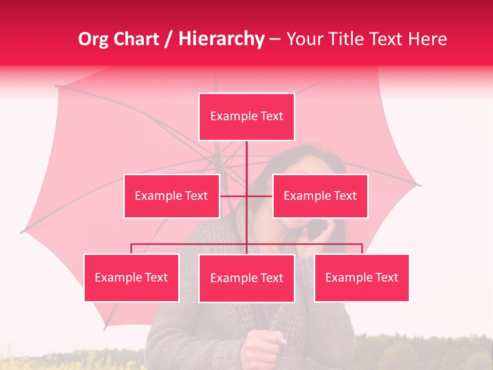 Red Happy Laughing PowerPoint Template