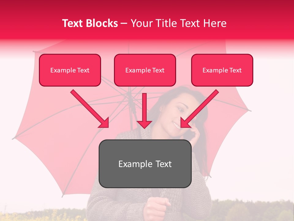 Red Happy Laughing PowerPoint Template