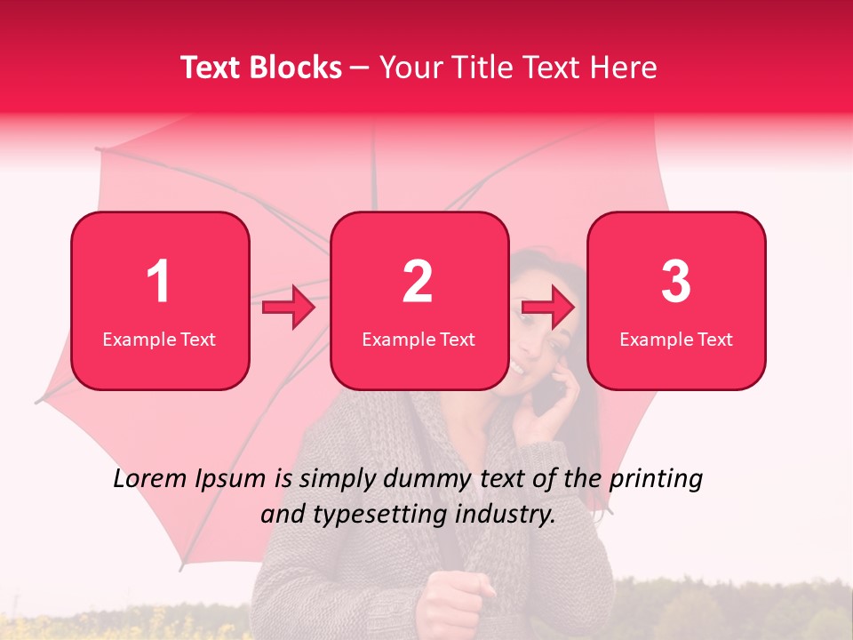 Red Happy Laughing PowerPoint Template