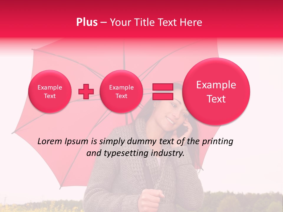 Red Happy Laughing PowerPoint Template