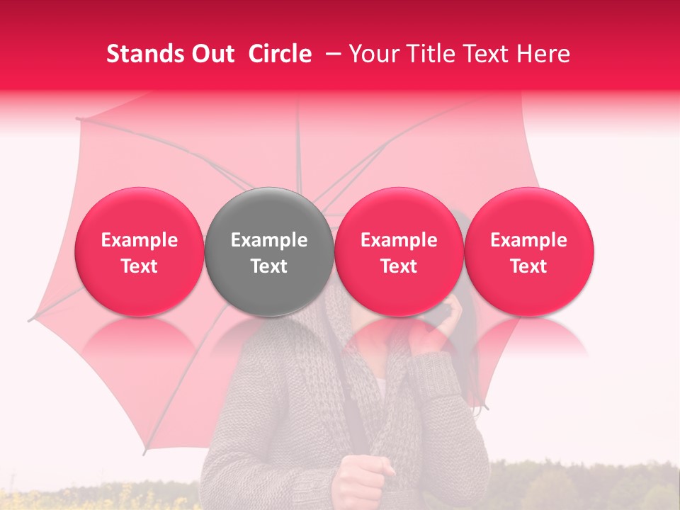 Red Happy Laughing PowerPoint Template