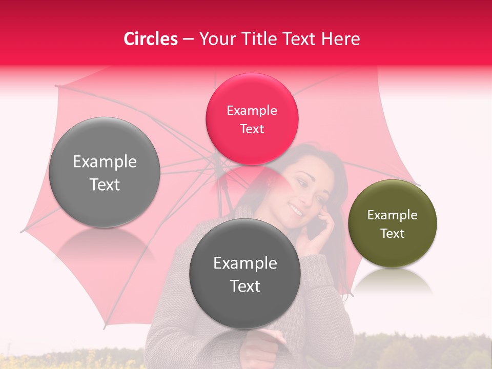 Red Happy Laughing PowerPoint Template