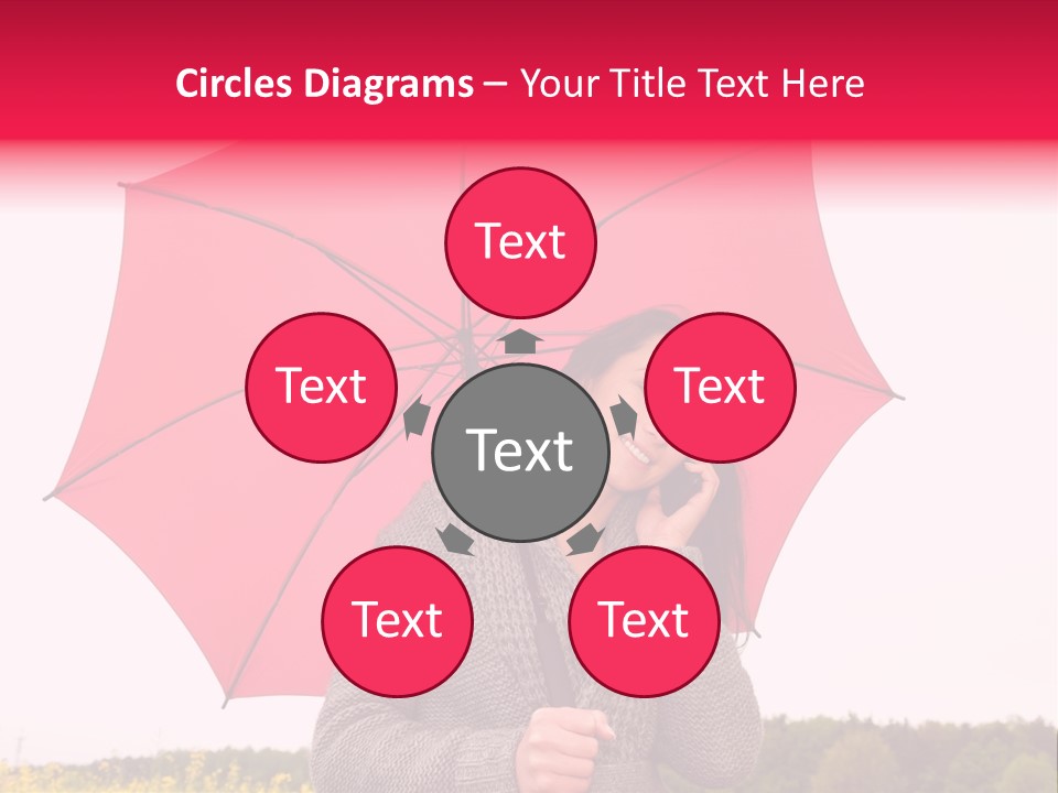 Red Happy Laughing PowerPoint Template