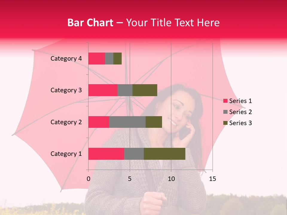 Red Happy Laughing PowerPoint Template