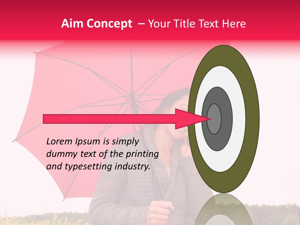 Red Happy Laughing PowerPoint Template