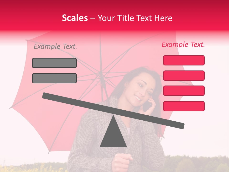 Red Happy Laughing PowerPoint Template