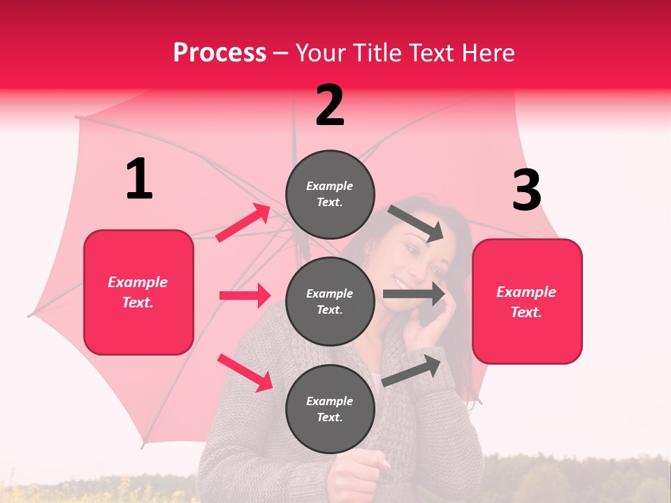 Red Happy Laughing PowerPoint Template