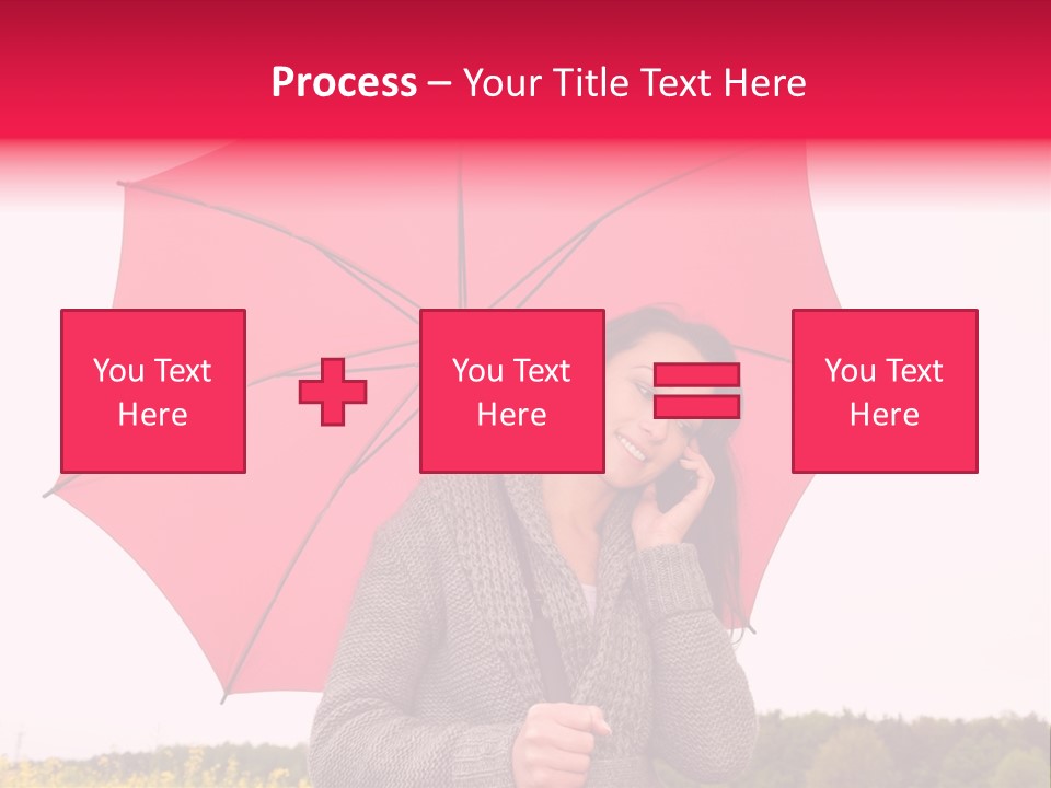 Red Happy Laughing PowerPoint Template