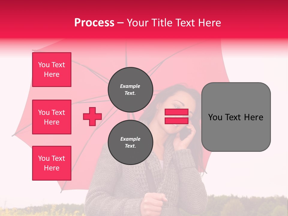 Red Happy Laughing PowerPoint Template