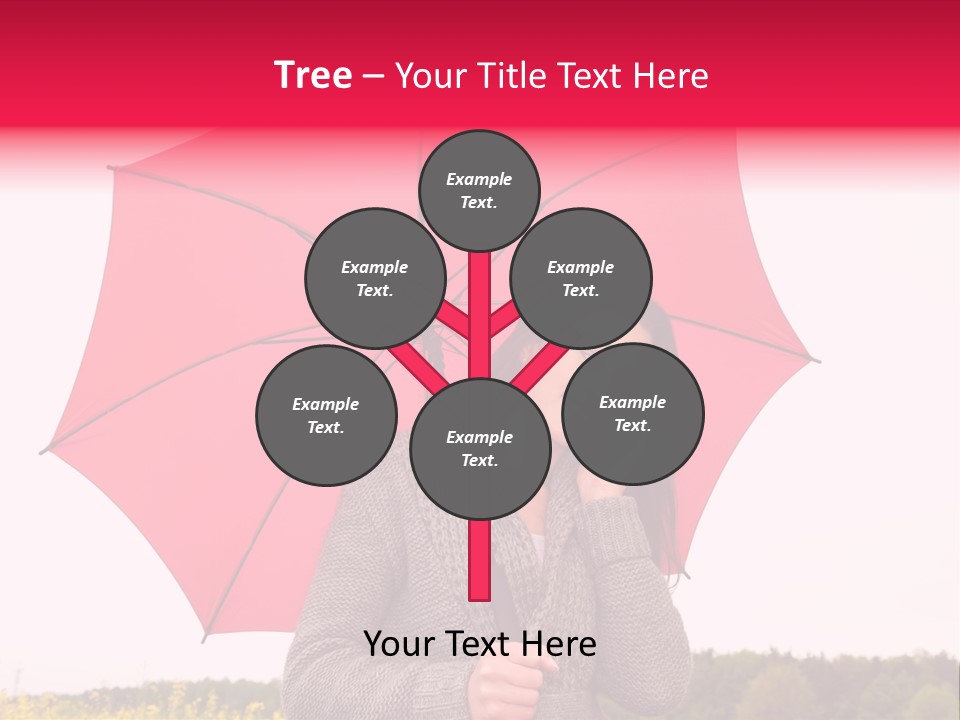 Red Happy Laughing PowerPoint Template