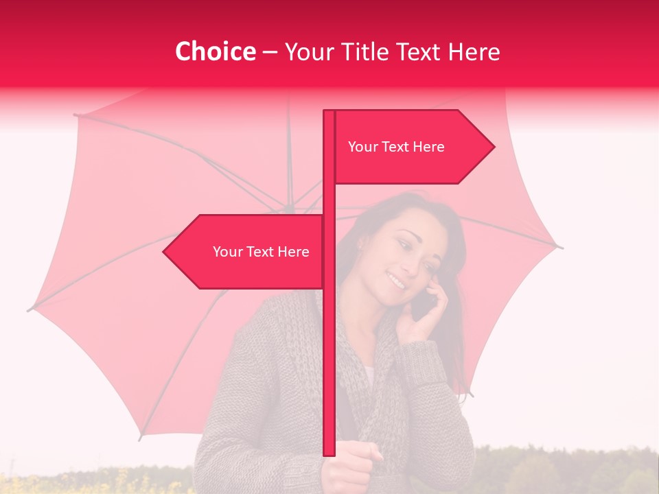 Red Happy Laughing PowerPoint Template