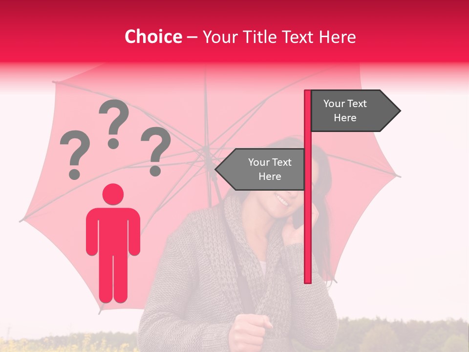 Red Happy Laughing PowerPoint Template