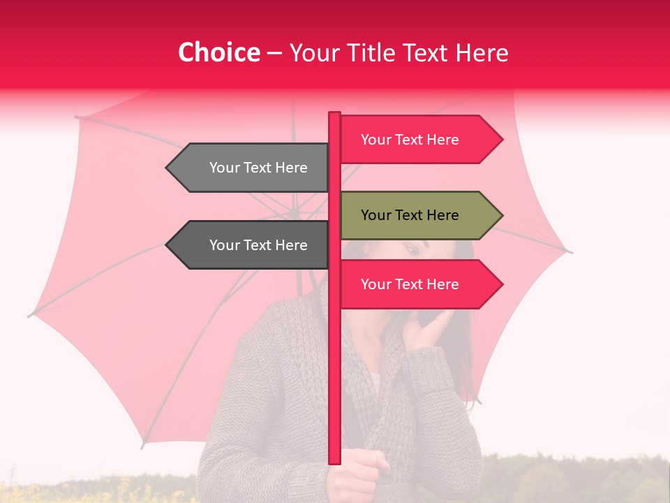 Red Happy Laughing PowerPoint Template