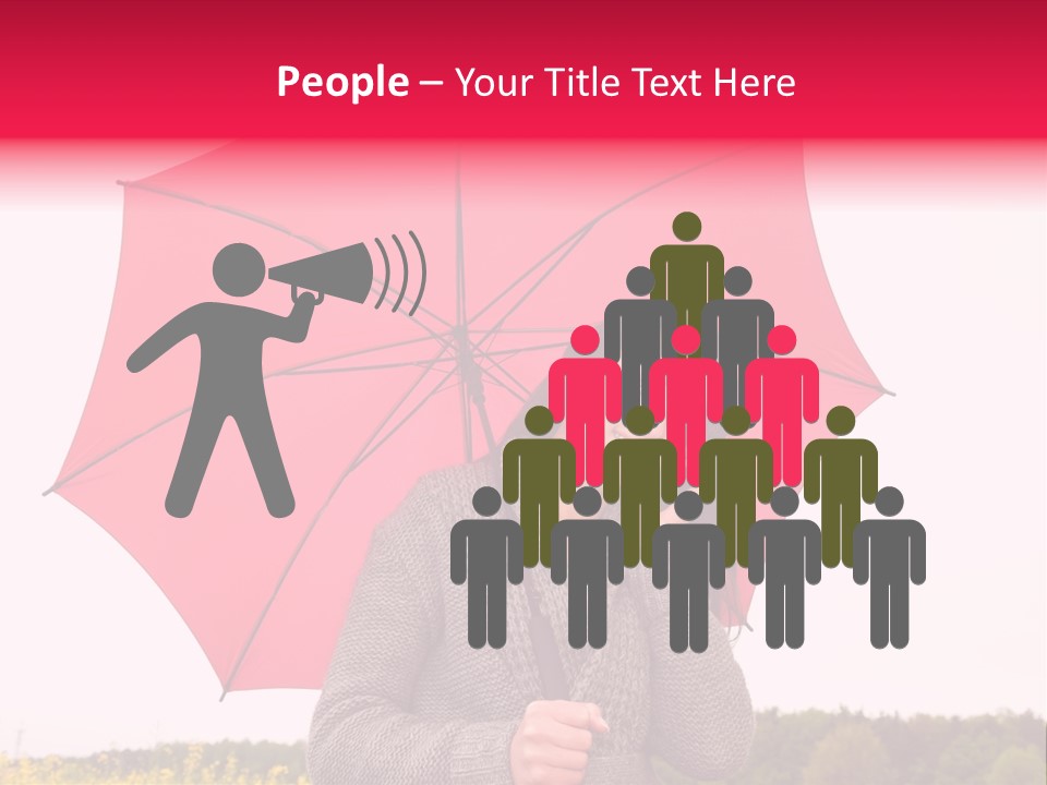 Red Happy Laughing PowerPoint Template