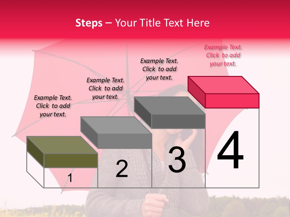 Red Happy Laughing PowerPoint Template