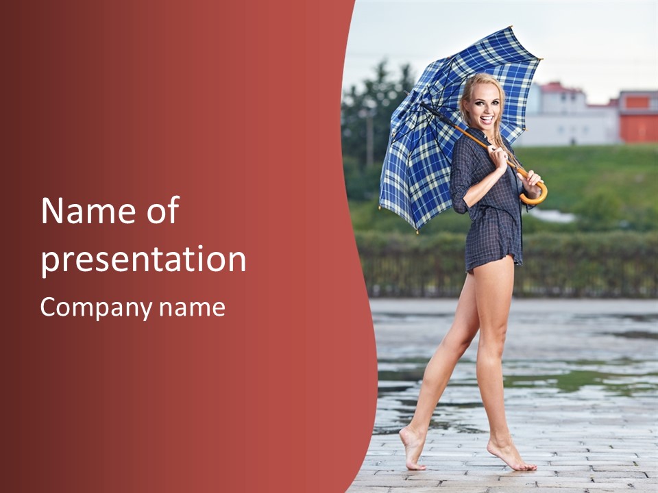 Umbrella Expect Stormy PowerPoint Template