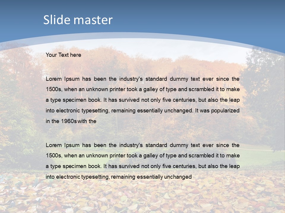 Golden Sunlight Bush PowerPoint Template