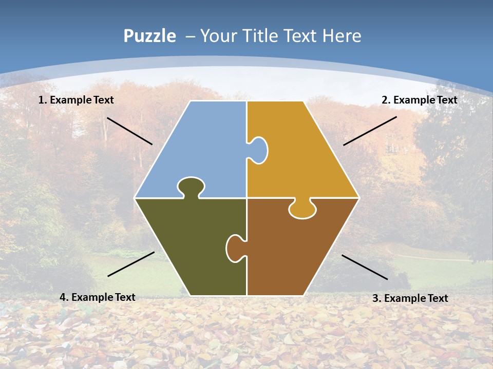 Golden Sunlight Bush PowerPoint Template