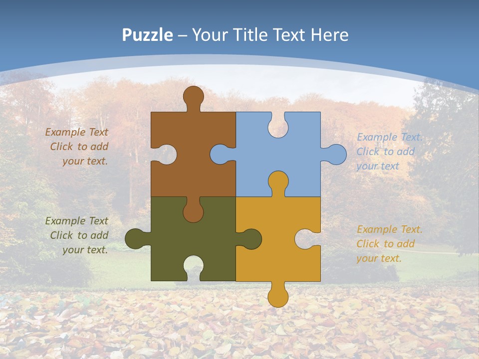 Golden Sunlight Bush PowerPoint Template