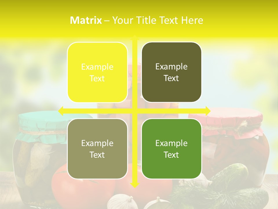 Macro Vegetable Pickled PowerPoint Template