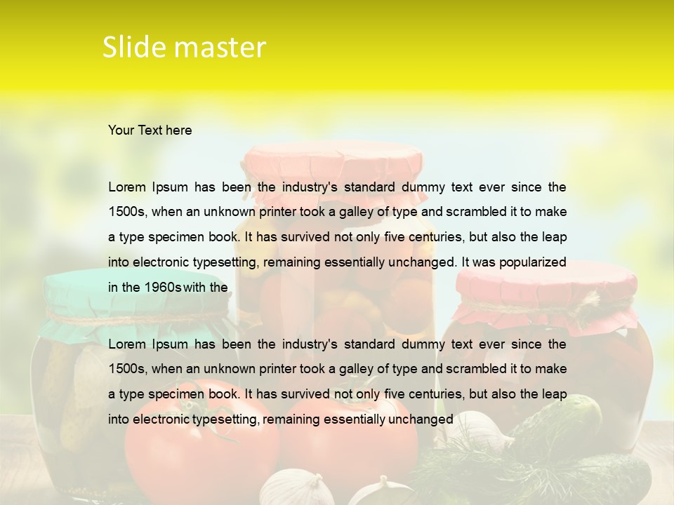 Macro Vegetable Pickled PowerPoint Template