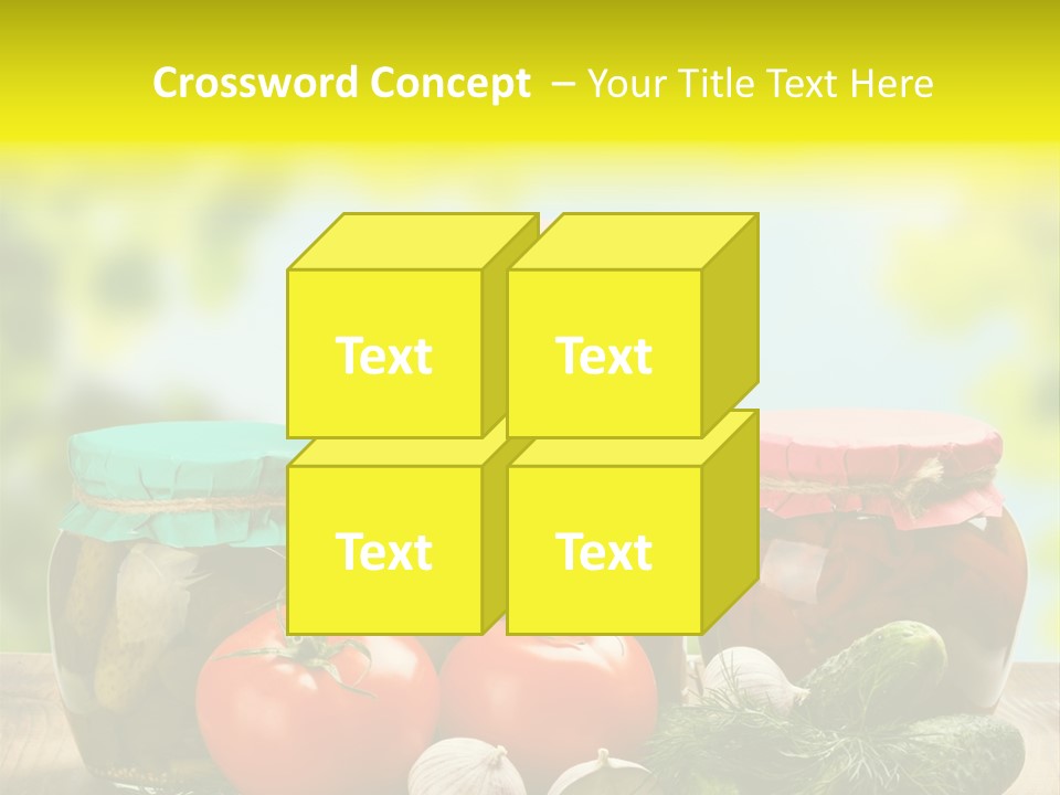 Macro Vegetable Pickled PowerPoint Template