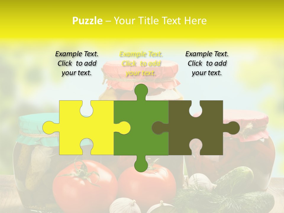 Macro Vegetable Pickled PowerPoint Template